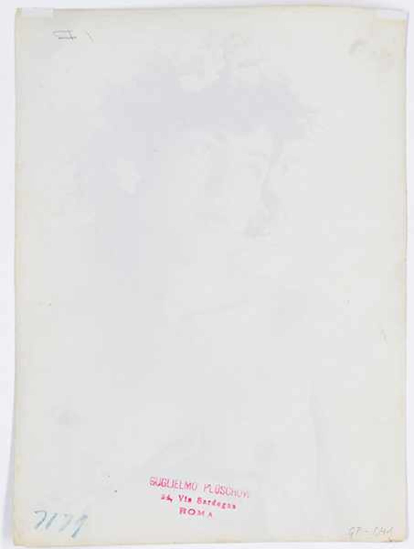 Plüschow, Wilhelm. Weiblicher Akt mit Blütenkranz. Original-Photographie. Vintage. Albuminabzug. - Bild 2 aus 2