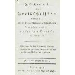 Philosophie und Pädagogik - - Herder, Johann Gottfried. Zwei Preisschriften welche die von der