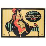 Plakate - - Lehmann, Martin und Walter. Engelhardt Grisette 5 Pfg. Farbig lithographiertes Plakat.