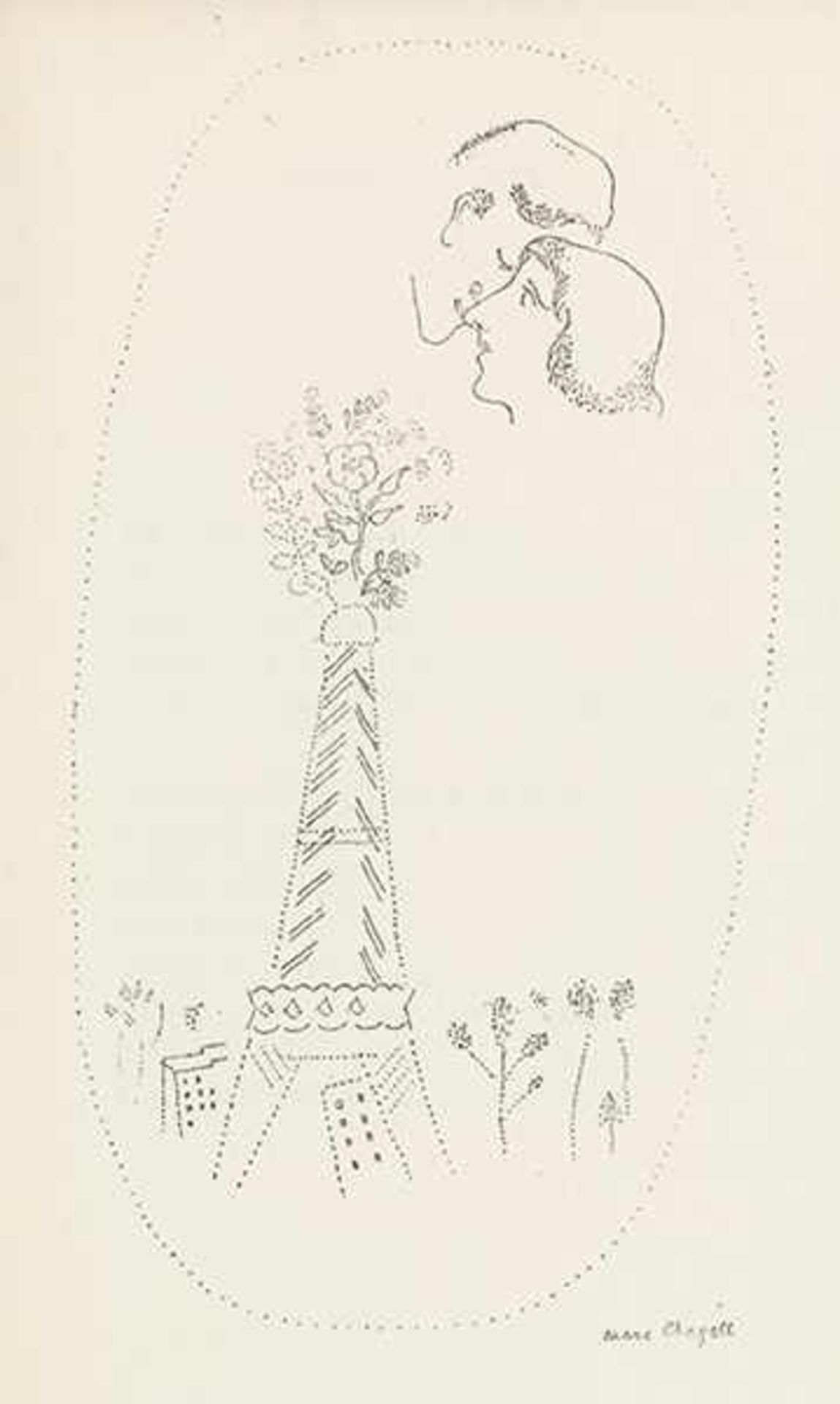 Chagall, Marc - - Goll, Ivan und Claire. Poèmes d'amour. Mit 4 ganzseitigen Illustrationen von - Bild 2 aus 4