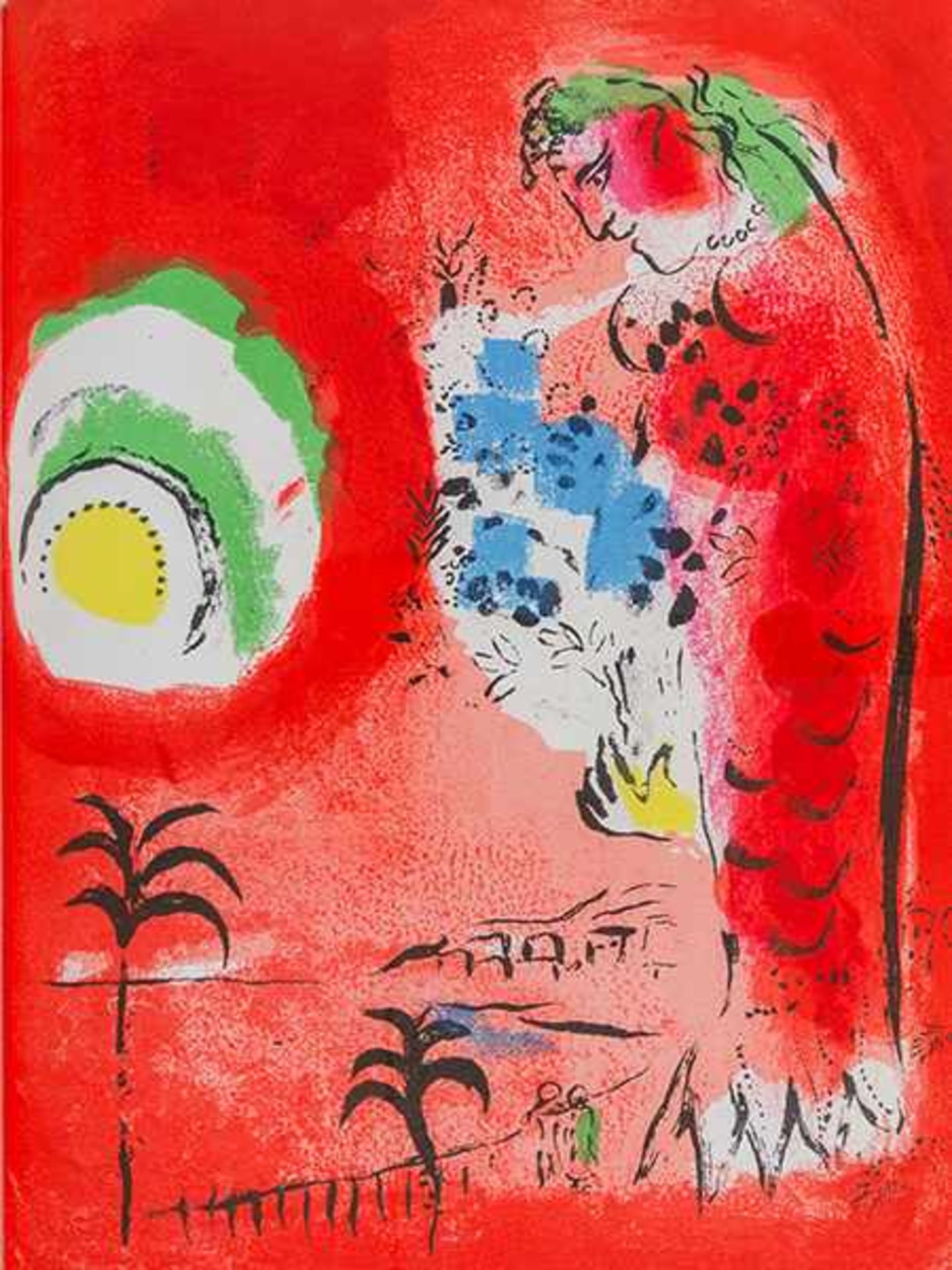 Chagall, Marc - - Cain, Julien. Chagall Lithograph. Bände I-III (von 6) Mit 26 (19 farbigen) - Bild 2 aus 5