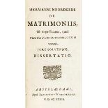 Rechtswissenschaft - - Noordkerk Hermannus. De matrimoniis, ob turpe facinus, quod peccatum