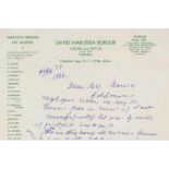 Russische Avantgarde - - Burlyuk, David D. Sammlung mit einem handschriftlichen Brief, einer