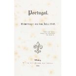 Europa - Portugal - - Lichnowsky, Felix von. Portugal. Erinnerungen aus dem Jahre 1842. Mainz,