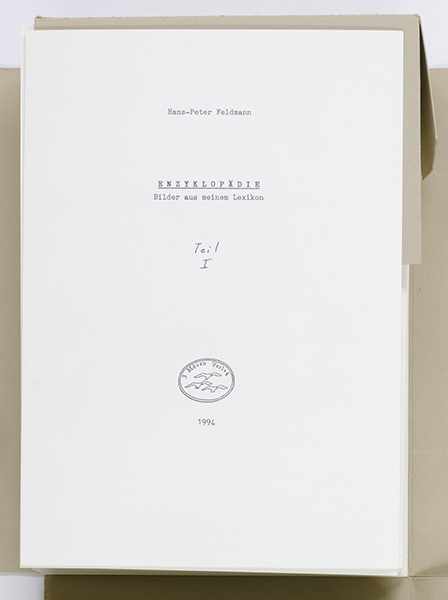 Feldmann, Hans-Peter. Enzyklopädie. Bilder aus meinem Lexikon. 2 Bände. Mit insgesamt 366 montierten - Image 7 of 7