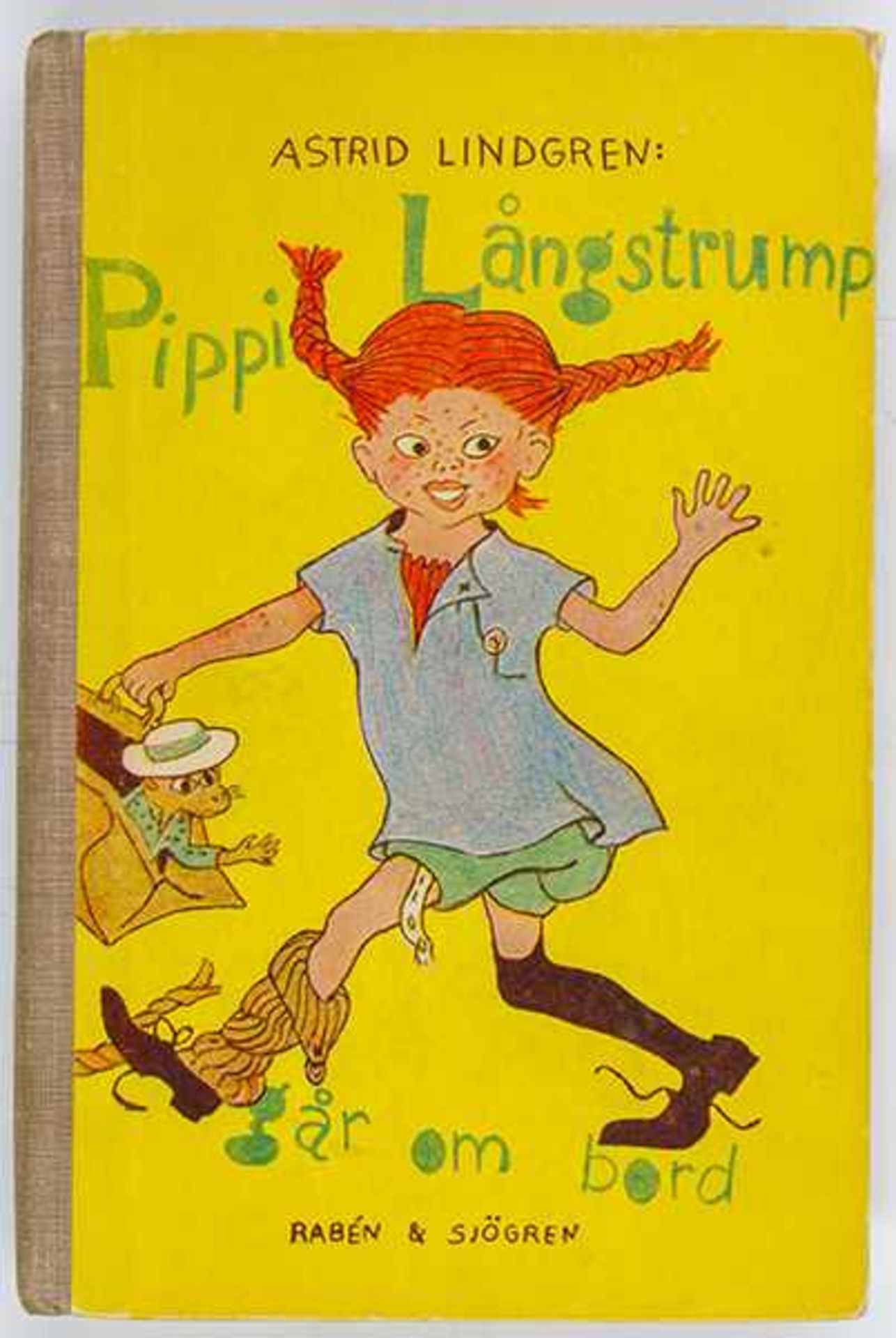 Lindgren, Astrid. Pippi Langstrump. Bände 1-3. Stockholm, Rabén & Stögren, 1945, 1946 und 1948. - Bild 3 aus 4