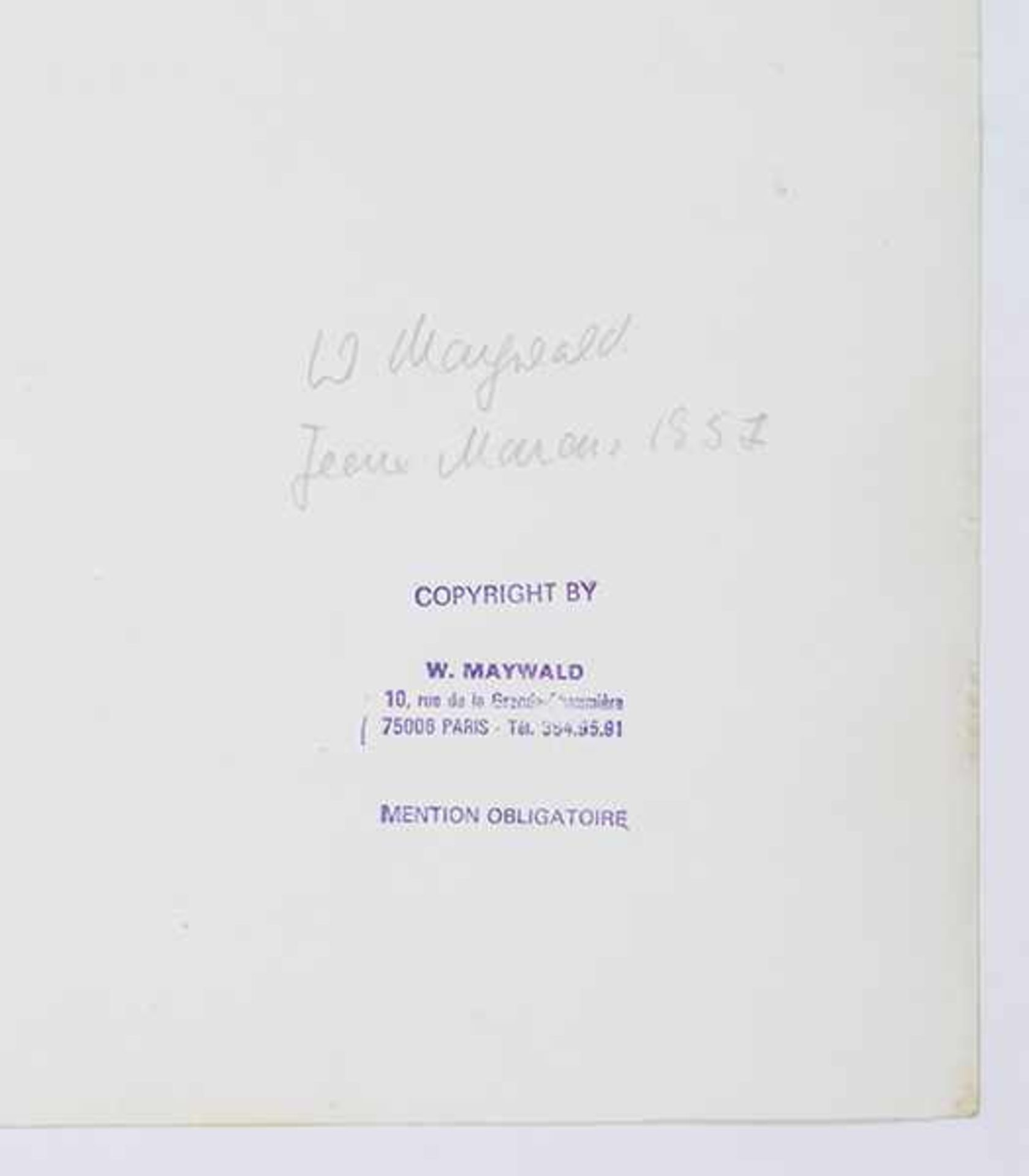 Maywald, Willy. Jean Marais 1957. Original-Photographie. Späterer Abzug. Silbergelatine. 40 x 29 - Bild 2 aus 2