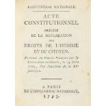 Französische Revolution - - Convention National. Acte constitutionnel précédé de la déclaration