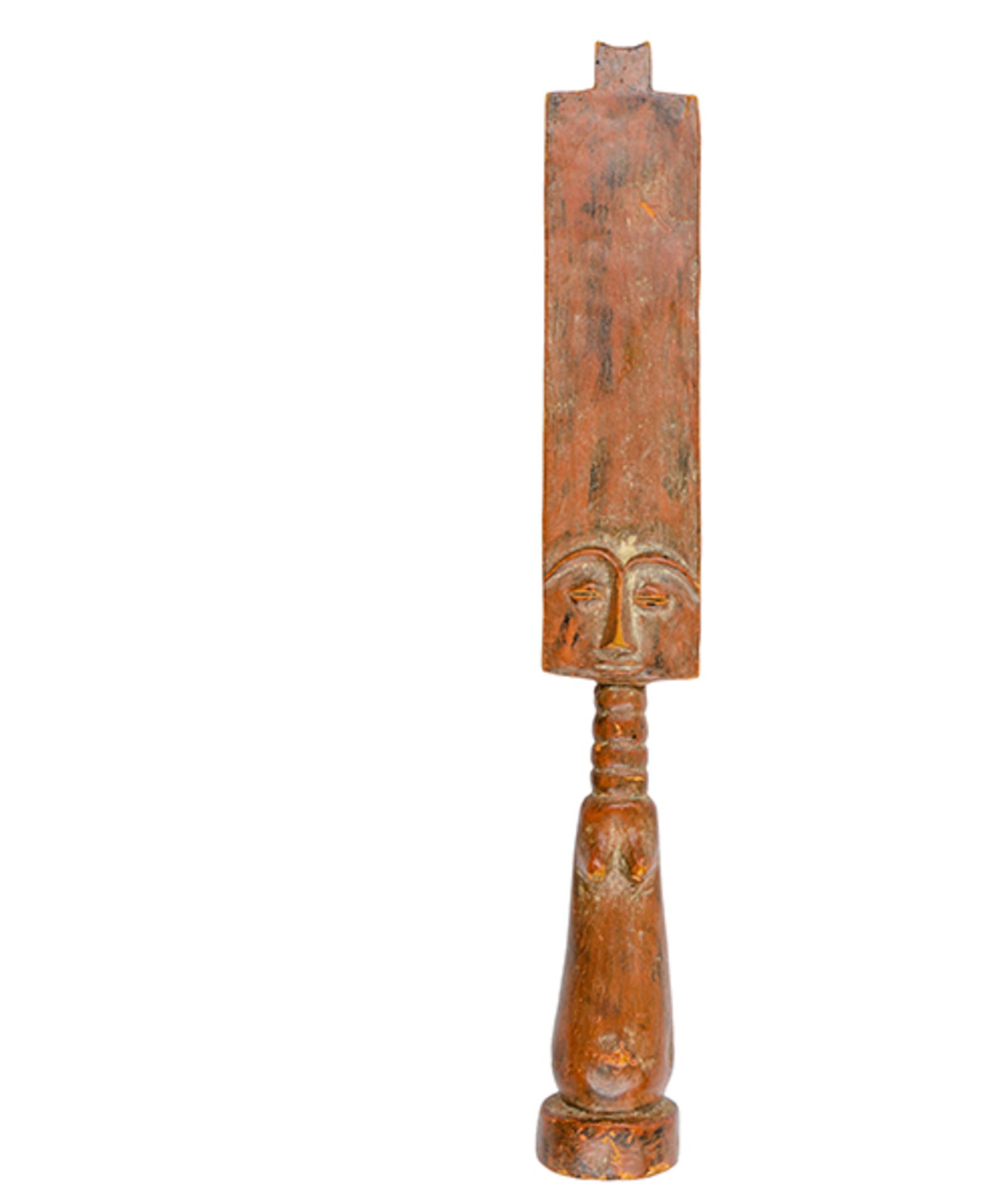 Afrikana - - Fanti, Ghana. Holz. Größe: 51 x 7 x 6,5 cm.Fantis sind weibliche Fruchtbarkeitspuppen