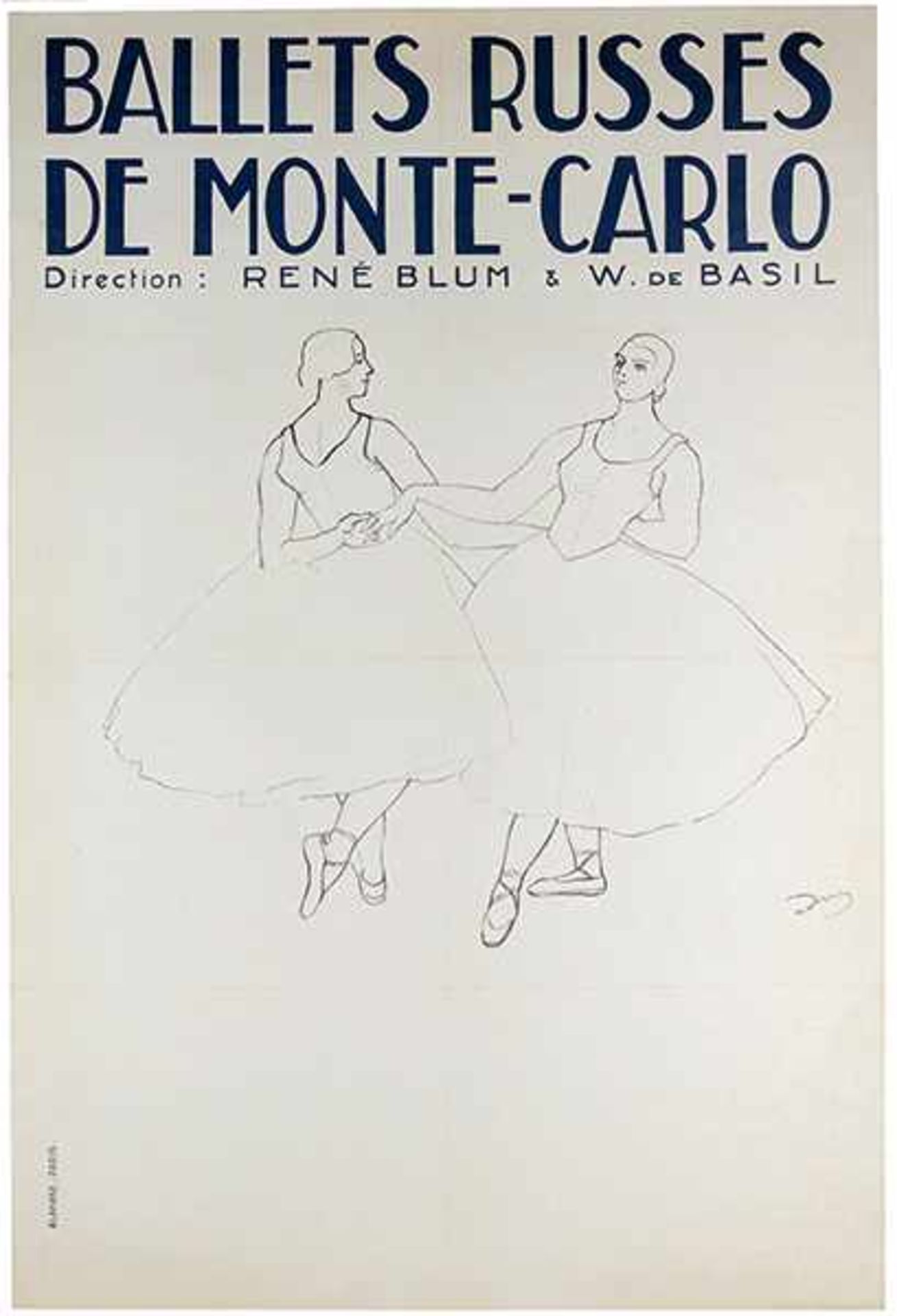 Plakate - - Derain, André. Balletts Russes de Monte-Carlo. Lithographiertes Plakat. Paris, Druck bei