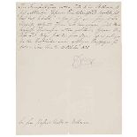 Elisabeth Ludovika von Bayern. Handschriftlicher halbseitiger Brief von Schreiberhand an Ferdinand