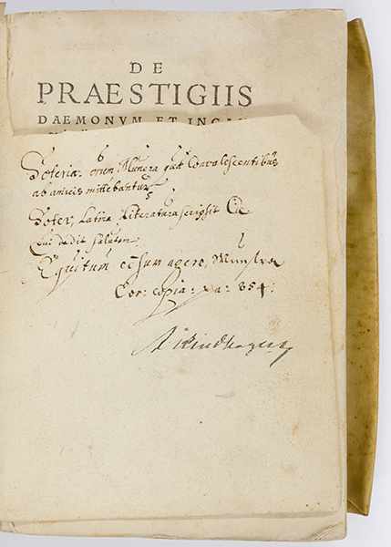 Occulta - - Wier, Johannes. De praestigiis daemonum, et incantationibus ac veneficiis libri V. - Image 2 of 2