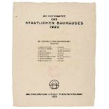 Bauhaus - - Meistermappe des Staatlichen Bauhauses 1923. Daraus Einzeln: Titelblatt. München-Weimar,