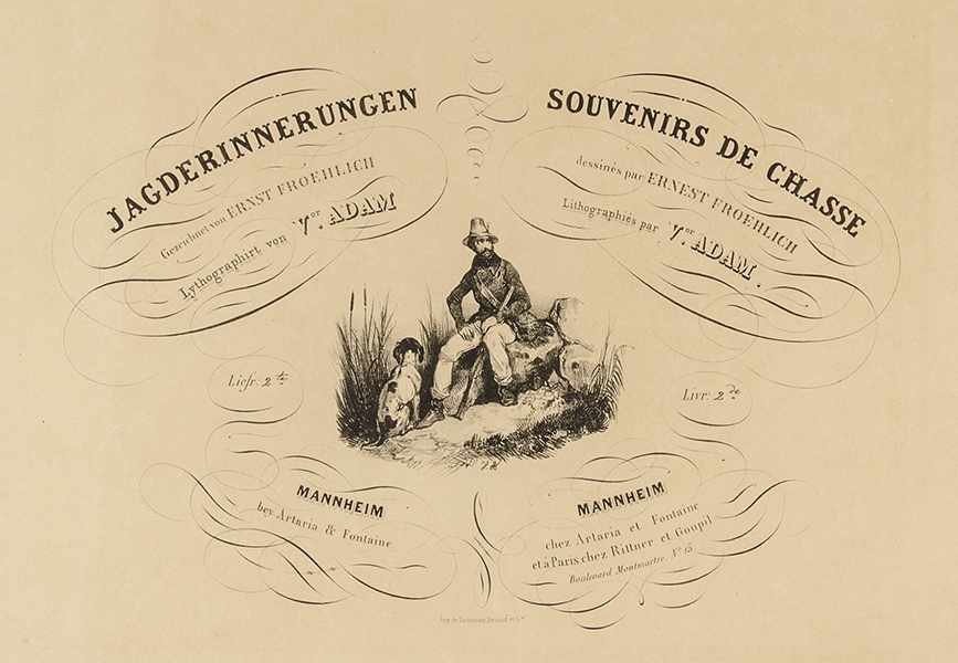 Jagd - - Fröhlich, Ernst und Victor Adam. Jagderinnerungen / Souvenirs de chasse. Gezeichnet von - Image 5 of 5