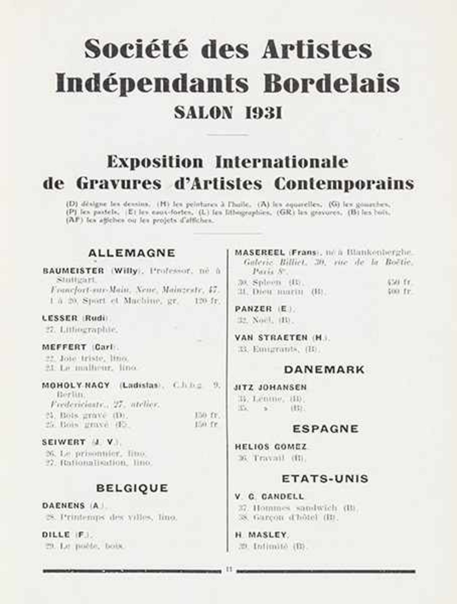 Bauhaus - - Quatrième Salon des Indépendants 1931. Mit Textabbildungen. Farbige Deckelillustration - Bild 2 aus 2