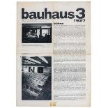 Bauhaus - - Bauhaus. (Zeitschrift für Gestaltung). Jg. I, Heft 3. Schriftleitung: Walter Gropius und