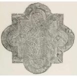 Deutschland - Meissen - - Details der Bronze-Grabplatten im Dom zu Meissen. Zwölf Lithographien nach