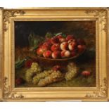 TABLEAU "NATURE MORTE AUX FRUITS" D'ALEXIS KREDER (1839-1912) Huile sur toile [...]