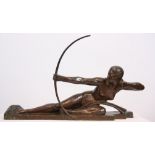 BRONZE "PENTHESILEE REINE DES AMAZONES" DE BOURAINE (1886-1948) Bronze patiné, [...]