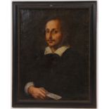 TABLEAU "PORTRAIT EN BUSTE D'HOMME DE QUALITE" ECOLE XVIIè ENTOURAGE E VAN [...]