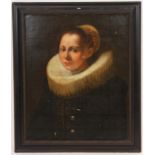 TABLEAU "PORTRAIT EN BUSTE DE DAME DE QUALITE" ECOLE XVIIè DANS L'ESPRIT DE VAN [...]