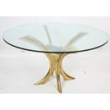 TABLE DE SALLE A MANGER "AU QUARTZ" DE JACQUES DUVAL-BRASSEUR (1934) A pietement [...]