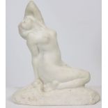 MARBRE STATUAIRE "FEMME ALANGUIE" DE AMADEO GENARELLI (1881-1943) En marbre blanc [...]