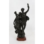 IMPORTANT BRONZE " L'AMOUR VICTORIEUX" DE EUGENE MARIOTON (1854-1933) Bronze à [...]