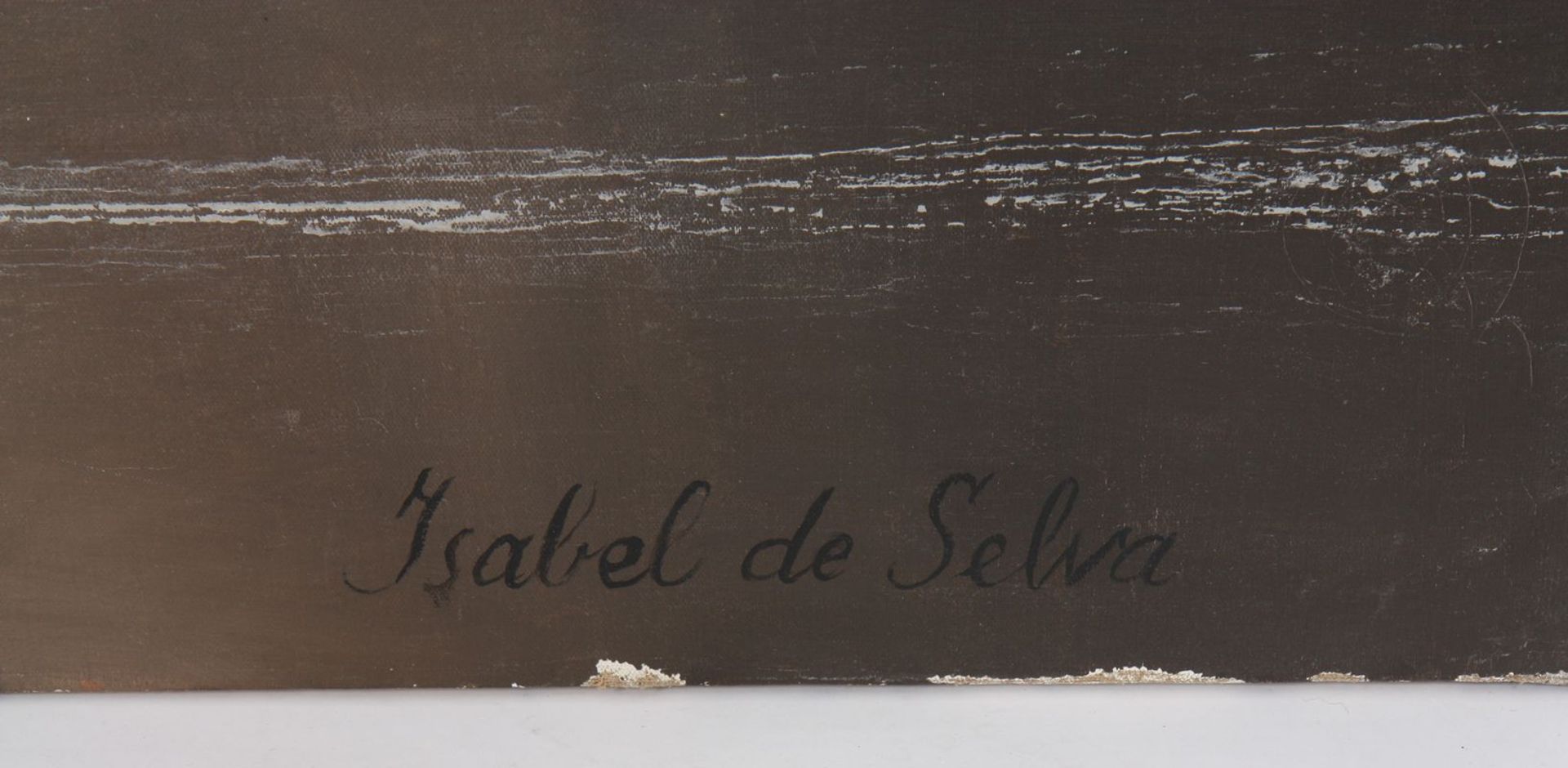 IMPORTANT TABLEAU "COUPLE ENLACE" DE ISABEL DE SELVA XXè Huile sur toile, signée [...] - Bild 2 aus 3
