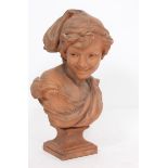 TERRE CUITE "LE RIEUR NAPOLITAIN EN BUSTE" DE JEAN-BAPTISTE CARPEAUX En terre cuite [...]