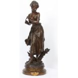 BRONZE "JEUNE FEMME A LA FLEUR ET AU COUPLE DE MOINEAUX DITE AU MOIS DE MAI" DE [...]