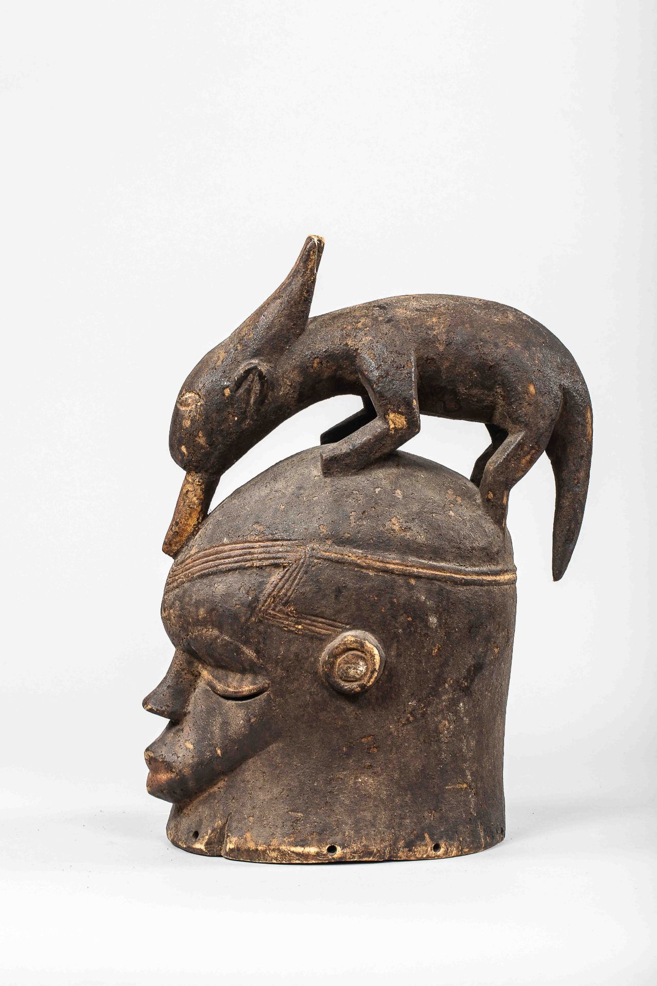 Casque de danse GUIMEE BISSAU avant 1960 42 cm - - Bild 2 aus 2