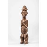 Statue janiforme YAKA - ex Congo belge avant 1960 H : 74 cm -