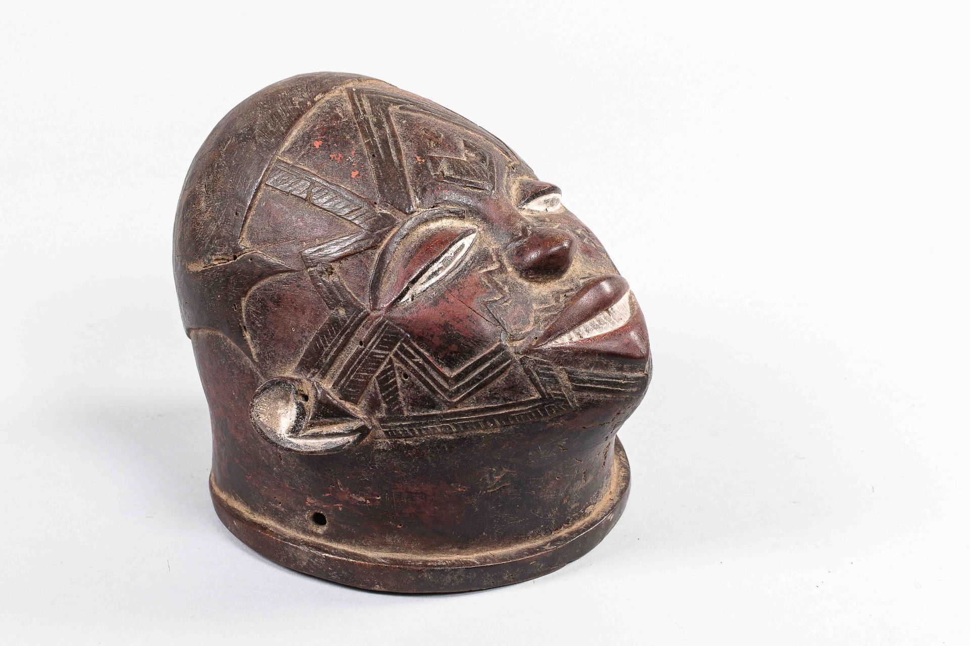 Casque de danse MAKONDE - ZAMBIE 1940 Circa H : 19 cm -