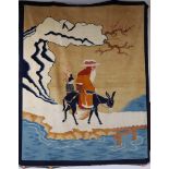 TAPIS CHINOIS "TOBA SUR SA MULE" 1925 Travail de commande européenne exécuté en [...]