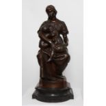 IMPORTANT GROUPE EN BRONZE "MERE ET SES DEUX ENFANTS DIT LA CHARITE" DE PAUL DUBOIS [...]