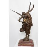 IMPORTANT GROUPE EN BRONZE "GLORIA VICTIS" DE ANTONIN MERCIE (1845-1916) Bronze à [...]