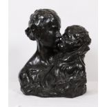 GROUPE EN BRONZE "MERE ET NOURISSON EN BUSTES DIT MATERNITE" DE ALFREDO PINA [...]