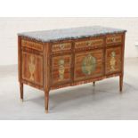 JOLIE COMMODE MARQUETEE LOUIS XVI En marqueterie de bois précieux, ouvrant en [...]