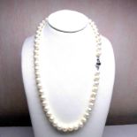 Collier de perles de culture naturelles diamètre 7 - 7,5 mm d'une longueur de 42 cm [...]