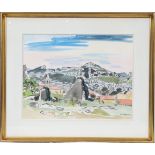 AQUARELLE "LE VILLAGE DES BEAUX " DE YVES BRAYER (1907-1990) Crayon et aquarelle sur [...]