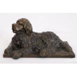 BRONZE "CHIEN TERRE NEUVE COUCHE" DE Patrice CHOBRIAT (Né en 1962) En bronze à [...]