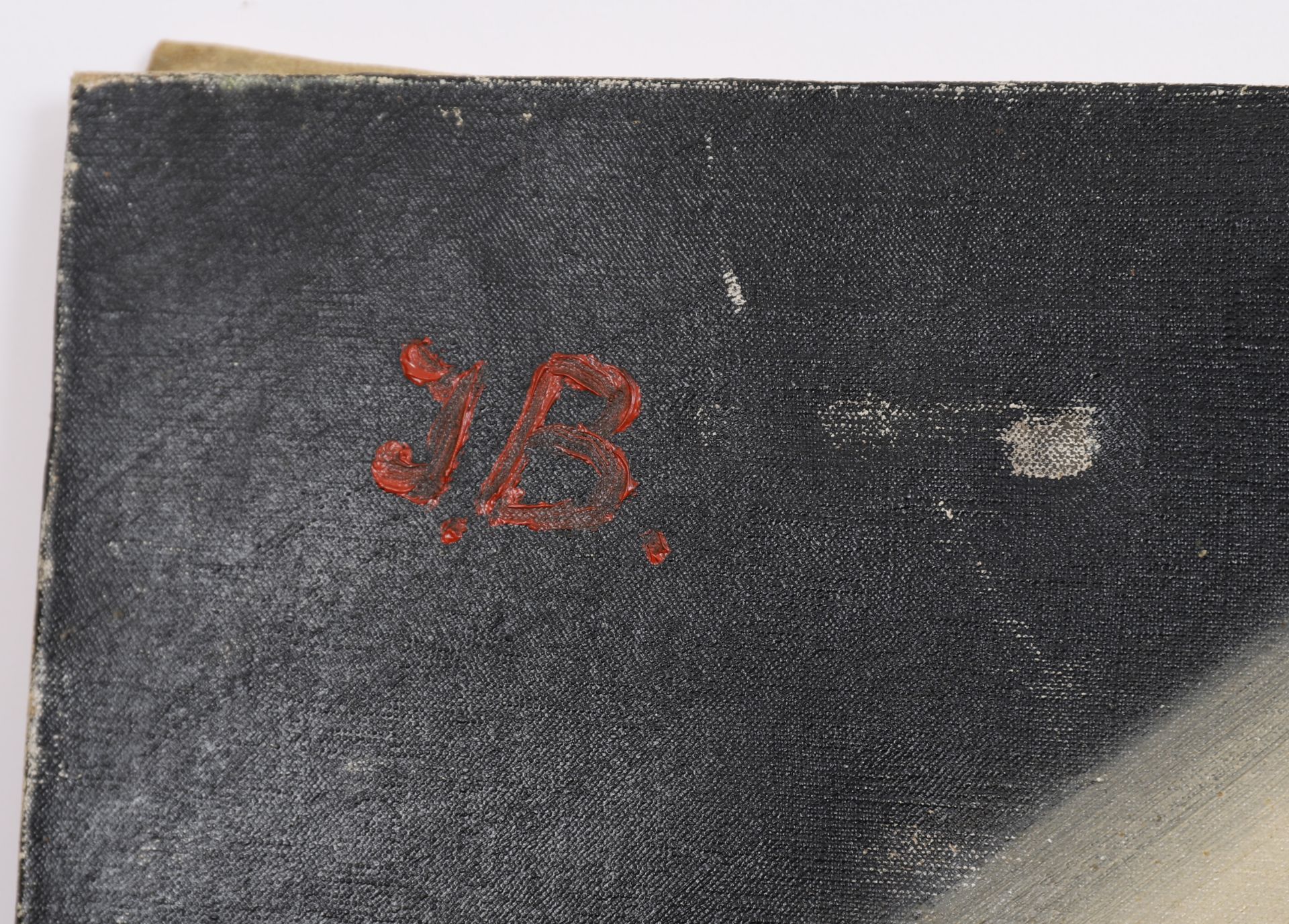 TABLEAU "CLOWN AU POISSON" 1956 DE JACQUES BILBO Huile sur toile, monogrammée J.B.", [...] - Bild 2 aus 3