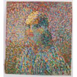 TABLEAU POINTILLISTE ORIENTALISTE "FEMME ORIENTALE EN BUSTE" DE STAN RESZKA [...]