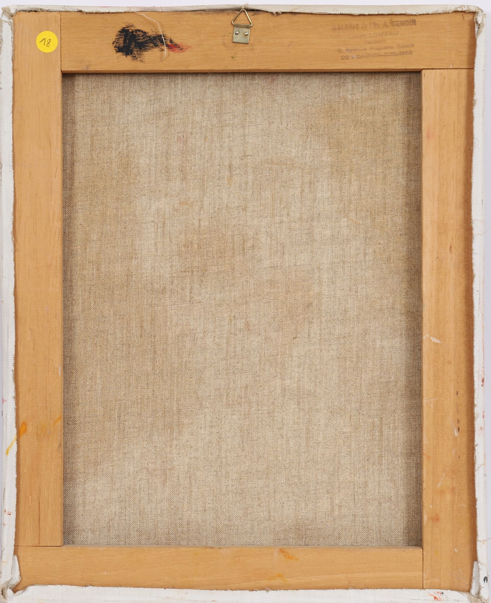 TABLEAU "CLOWN AU CHAPEAU VERT" DE M. MARECHAL Huile sur toile, signée. Etat [...] - Bild 3 aus 3