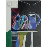 TABLEAU "LES 3 PICHETS" DE BEAUFILS (1953) Technique mixte, signée. Epoque XXème [...]