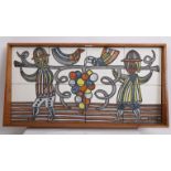 TABLEAU EN FAIENCE"LES VENDANGEURS" DE ROGER CAPRON (1922-2006) En careaux de [...]