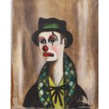 TABLEAU "CLOWN TRISTE" 1978 DE NUBRA BEDROSSIAN Huile sur Toile signée et [...]