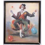 PIECE ENCADREE "CLOWN JONGLEUR" Reproduction couleurs, encadrée sous verre (cadre à [...]