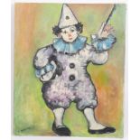 TABLEAU "ENFANT CLOWN BLANC" Huile sur toile, portant une signature. Epoque XXème [...]